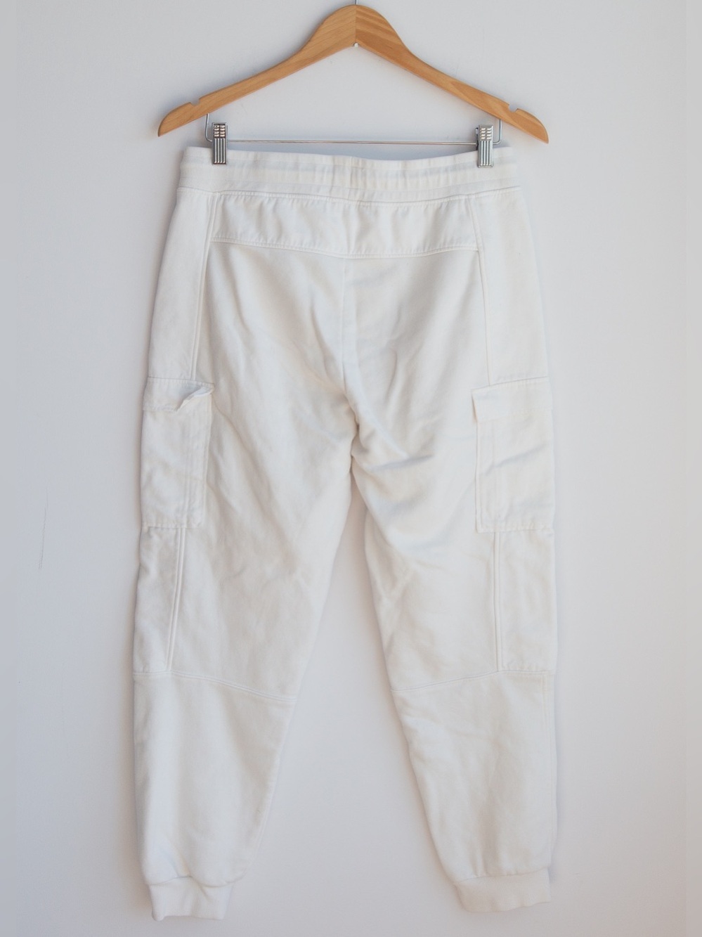 Reiss White Cotton Blend Cargo Jogger Pants M - Picture 4 of 6